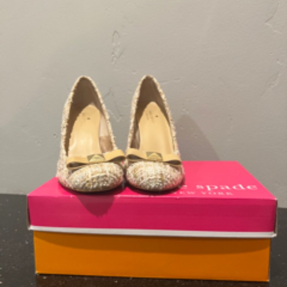 Kate Spade (New York) Fabric Gold Limited Heel